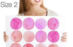 Wall Decals Watercolor Circles, Shades Of Pink, Tile Decals, Furniture Hand-Painted Dot Home D??cor