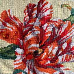 Needle Tapestry Wall Art Painting Floral - thumbnail 1