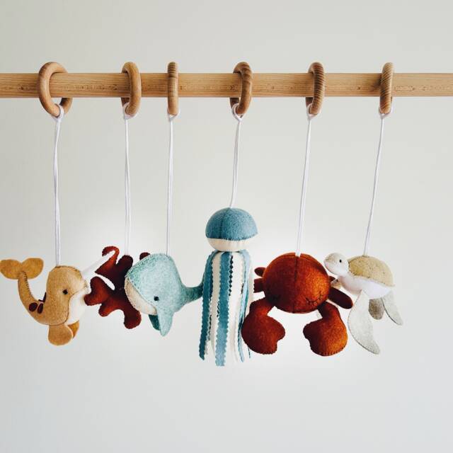 Ocean Baby Play Gym Toys Felt Sea Creatures - image 1