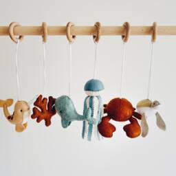 Ocean Baby Play Gym Toys Felt Sea Creatures - thumbnail 2