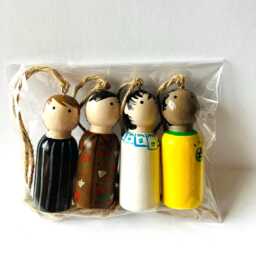 The Stone Roses Inspired Hand-Painted Peg Doll Ornament - thumbnail 2