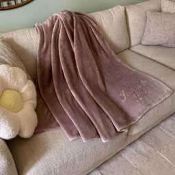 Personalised Embroidered Fleece Blanket, Custom Name & Date, Couples Anniversary Gift
