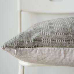 Sage Green Striped Hmong Pillow Cover, Ethnic Home Decor - thumbnail 3