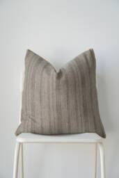 Sage Green Striped Hmong Pillow Cover, Ethnic Home Decor - thumbnail 1