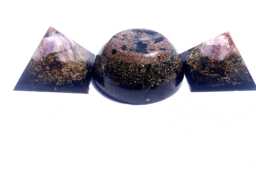 Orgone Pyramid Set, Copper & Quartz Crystal, Emf Protection - thumbnail 1