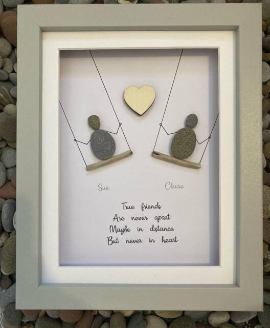Swing Pebble Art, Gifts For Her. Choose Your Own Quote X - image 1