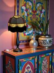 stunning Leopard Print Dome Lampshade With Black Fringe, Made in The UK - Animal Fabric Lamp Shades - thumbnail 1