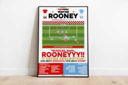 Wayne Rooney V Manchester City Print, United Football Wall Art, Posters, Man Utd Fc - thumbnail 1