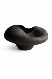 Fossil Echo Series - Textured Black Stoneware Vase - Wabi-Sabi Organic Form, Sculptural Home Decor, Limited Edition - thumbnail 1