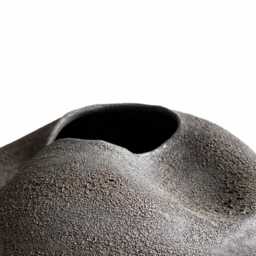 Fossil Echo Series - Textured Black Stoneware Vase - Wabi-Sabi Organic Form, Sculptural Home Decor, Limited Edition - thumbnail 3
