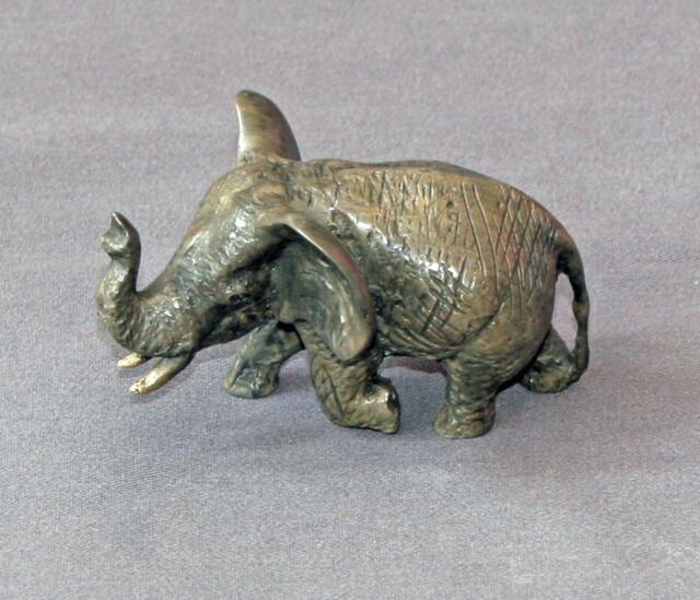 Bronze Elephant Figurine Signed Limited Edition Sculpture - image 1