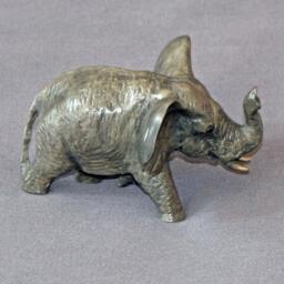 Bronze Elephant Figurine Signed Limited Edition Sculpture - thumbnail 2