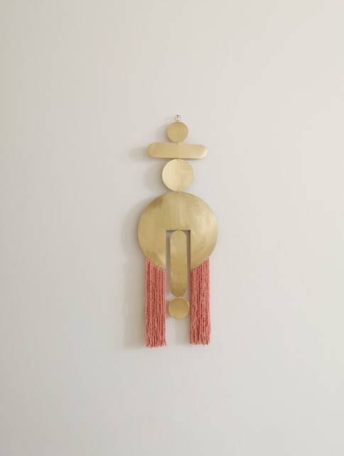 Brass Wall Hanging. Mid-Century Modern Metal Art. Wall Decor Sculpture. Home Living Room Decoration. Hanging Sculpture - image 1