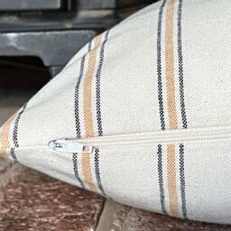 1500. Lord Black/Yellow Stripe Linen Look Cotton Cushion Cover, Various Sizes - thumbnail 2