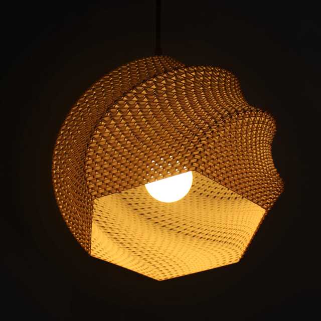 Modern Geometric Pendant Lamp Shade - Various Colours & Sizes Sustainable 3D Printed Lighting Textured Design - image 1