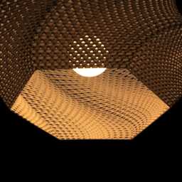 Modern Geometric Pendant Lamp Shade - Various Colours & Sizes Sustainable 3D Printed Lighting Textured Design - thumbnail 4
