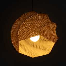 Modern Geometric Pendant Lamp Shade - Various Colours & Sizes Sustainable 3D Printed Lighting Textured Design