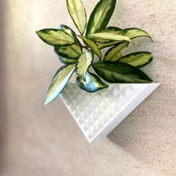 Mid Century Modern Circle Wall Planter Off White Matte Finish - thumbnail 2