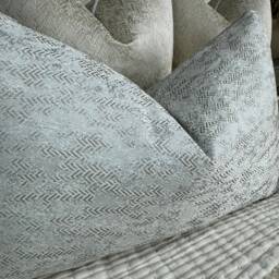 Handmade Ivory Natural Herringbone Cushion Cover, Countryside Home Decor, 12x20 - Double Sided - thumbnail 1