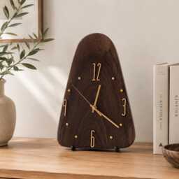 Unique Walnut Wood Clock - Handmade Sculptural Wall Clock, One Of A Kind Natural Edge Wooden Modern Rustic Home Decor