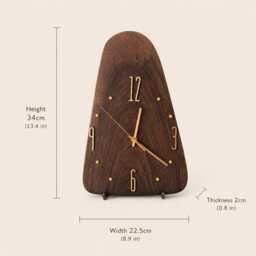 Unique Walnut Wood Clock - Handmade Sculptural Wall Clock, One Of A Kind Natural Edge Wooden Modern Rustic Home Decor - thumbnail 4