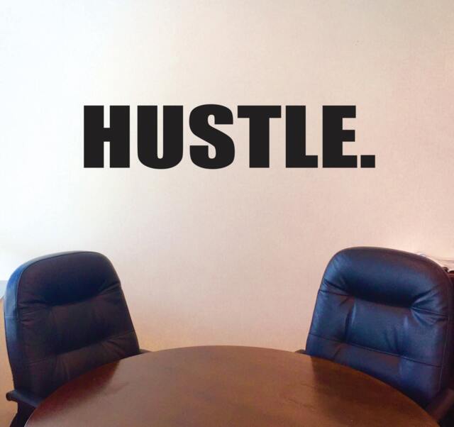 Hustle Wall Decal, Motivational Inspirational Office Decor - image 1