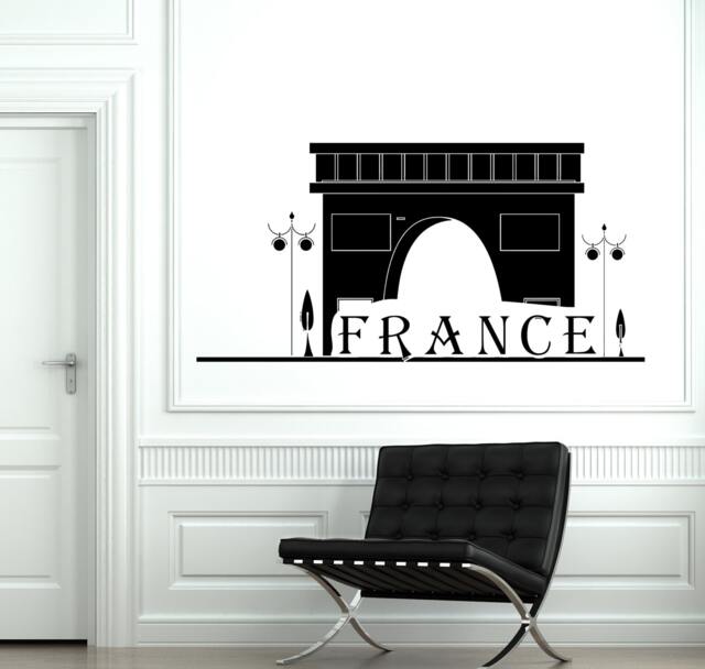 Wall Decal Paris France Classic French Building Vinyl Sticker 1821Dz - image 1