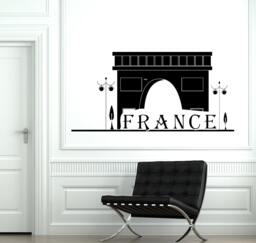 Wall Decal Paris France Classic French Building Vinyl Sticker 1821Dz - thumbnail 1