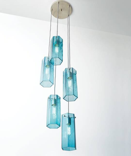 Hexa Cascade Chandelier - 3 Or 5 Lights - image 1