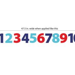 Number Wall Decals For Kids, Playroom Vinyl Decal, Children's Wall Stickers 123 Numbers Db409 - thumbnail 3