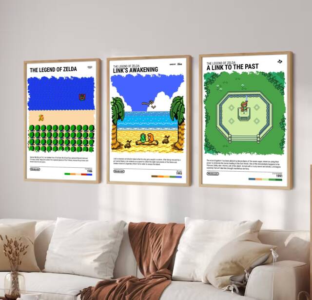 Choose Your Zelda Poster - Video Game Wall Art Print Retro Gaming Gift A5-A4-A3-A2-A1 Unframed Canvas For Frame Or Hanger Bars - image 1