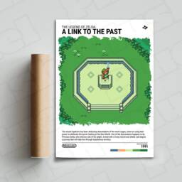 Choose Your Zelda Poster - Video Game Wall Art Print Retro Gaming Gift A5-A4-A3-A2-A1 Unframed Canvas For Frame Or Hanger Bars - thumbnail 3