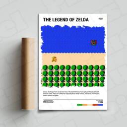 Choose Your Zelda Poster - Video Game Wall Art Print Retro Gaming Gift A5-A4-A3-A2-A1 Unframed Canvas For Frame Or Hanger Bars - thumbnail 2