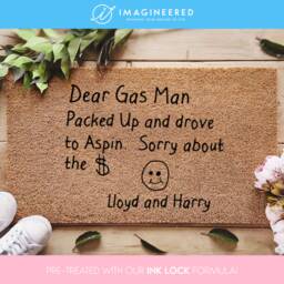 Dumb & Dumber Doormat - Dear Gas Man Quote Lloyd Harry Funny Welcome Gift Family Personalized Tv Mat - thumbnail 1