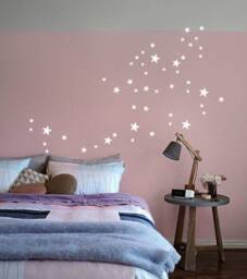 Star Wall Decals, Mixed Size White Wall Sticker Stars , 2, 5 Up To 7 cm Sized, Art Stickers, Kids Room Decals & Home Decor - thumbnail 2