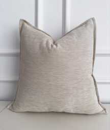 Chenille Velvet Beige Cushion Cover Decorative Throw Pillow Cover, - All Sizes