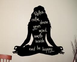 Yoga Wall Decal Vinyl Sticker Home Interior Design Studio Decor Bedroom Art Murals Sport Motivation Removable Stickers 3Yozz - thumbnail 1