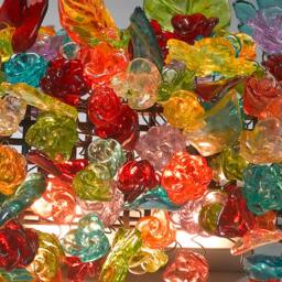 Up Sconce Lighting With Rainbow Flowers & Leaves For Hall, Living Room - Decorative Wall Lamp - thumbnail 2