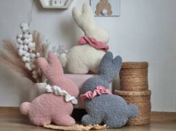 Soft Bunny With Scarves - Easter Decor - 25 Options For You Spring Pillow - thumbnail 1