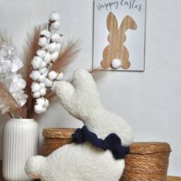 Soft Bunny With Scarves - Easter Decor - 25 Options For You Spring Pillow - thumbnail 2