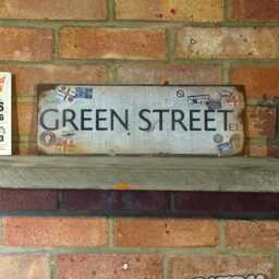 Green Street Sign Vintage Style Real Rust Metal Wall Art West Ham Utd Westham Irons Hammers Upton Park - thumbnail 2