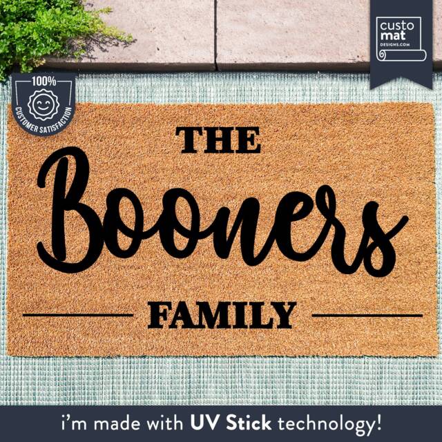 Personalized Coir Doormat With Family Name - Custom Door Mat - image 1