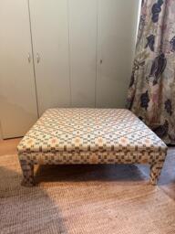 Bespoke Footstool Ottoman With Fully Upholstered Legs in Com - thumbnail 1