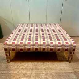 Bespoke Footstool Ottoman With Fully Upholstered Legs in Com - thumbnail 3