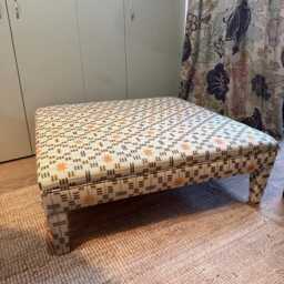 Bespoke Footstool Ottoman With Fully Upholstered Legs in Com - thumbnail 4