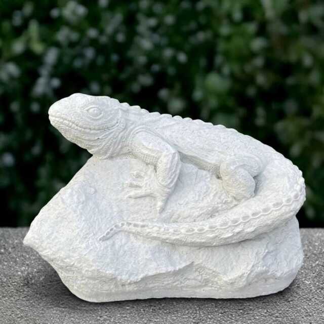 Garden Lizard Statue Concrete Monster Figurine Stone Demon Decoration Handmade Ornament Front Door Decor Lizard Lover Gift Yard Art - image 1