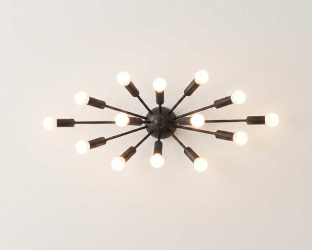Wall Light - Mid Century Modern Black Sputnik Sconce With 12 Globe Lights Luxury Industrial Starburst Fixture For Interiors - image 1