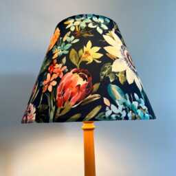 Floral Velvet Empire Lampshade, Summer Garden Design - thumbnail 2