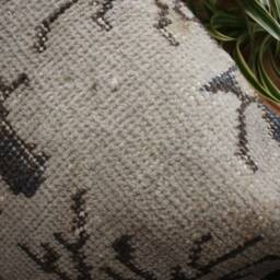 50cm Vintage Carpet Cushion Cover Handwoven - Grey Blues #2 - thumbnail 3