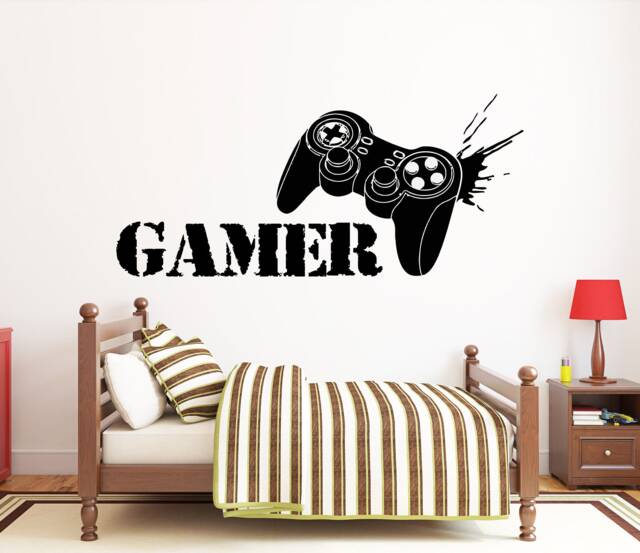 Gamer Wall Decal Video Game Controller, Gaming Room Decor 420Re - image 1